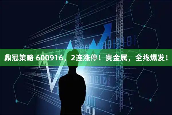鼎冠策略 600916，2连涨停！贵金属，全线爆发！